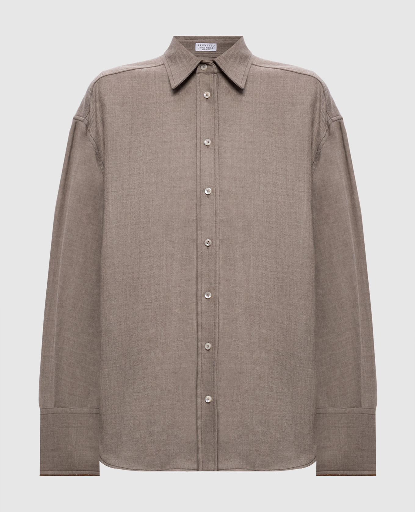 Beige wool shirt