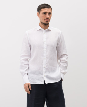 Peserico White straight-cut linen shirt R56042D00152