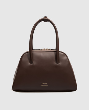 Loulou de Saison Brown leather trapeze bag VESPER VESPERLDS