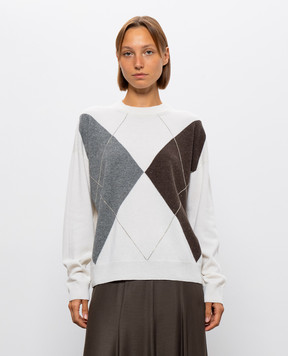 Peserico Ivory wool, silk and cashmere jumper S99965F12G9283
