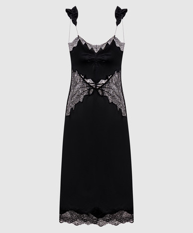 Black dress with an open back