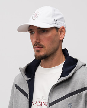 Brunello Cucinelli White cap with emblem MCAP9911T