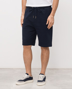 Iceberg Blue shorts with branded print D020630A