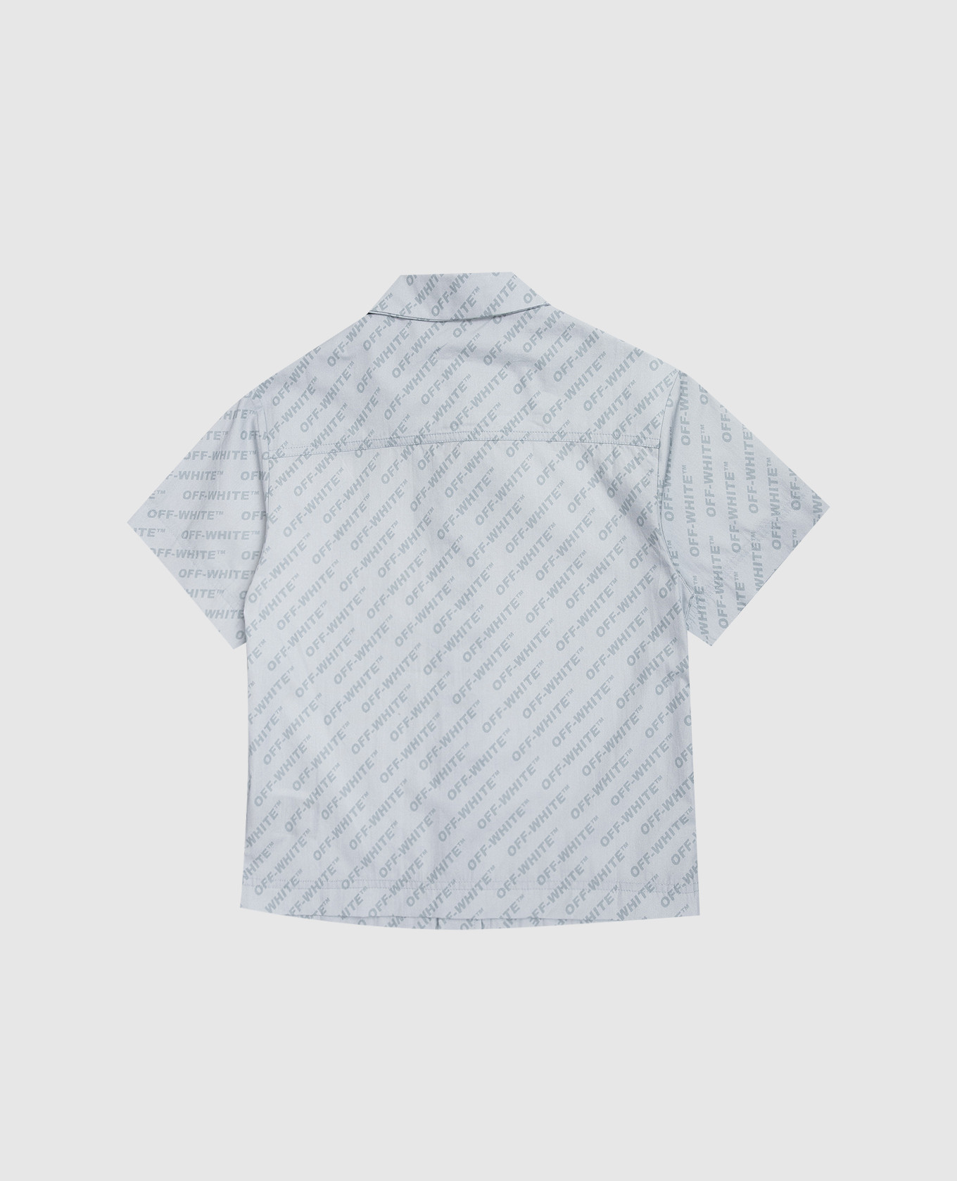 Children's blue shirt with logo print Off-White 2