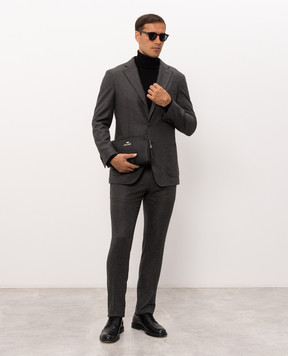 Enrico Mandelli Gray wool and cashmere suit A9AL035804