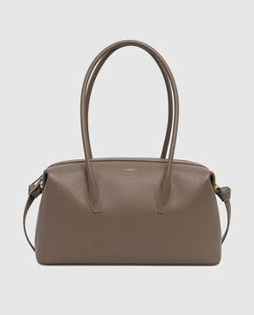 YUZEFI Brown Brioche leather bag BRIOCHEDUFFLEPEBBLEGRAI