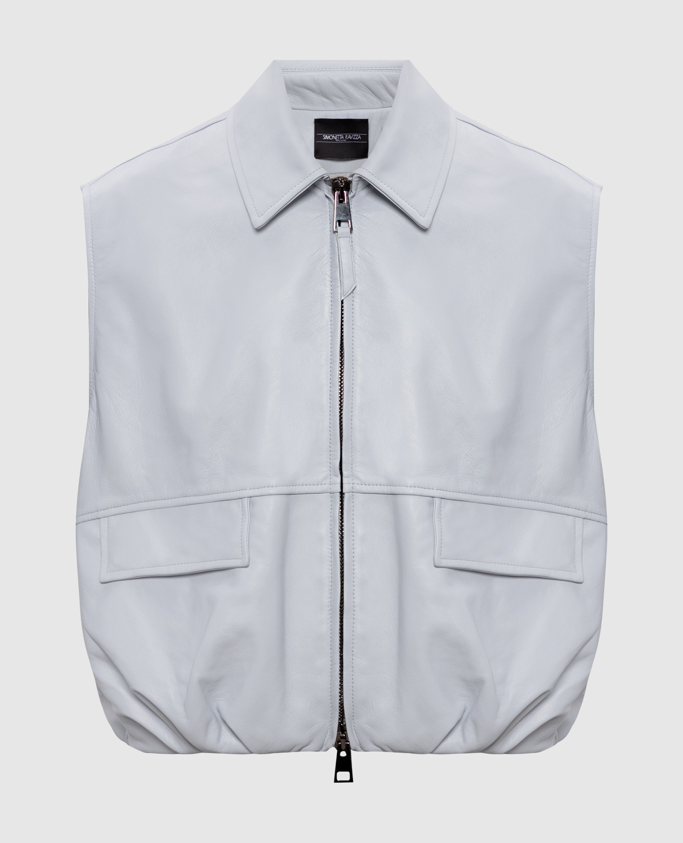 

Jaris blue leather vest Simonetta Ravizza, Light blue