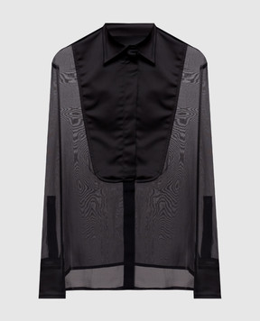 Dondup Black silk blouse DC464SF0105DXXX