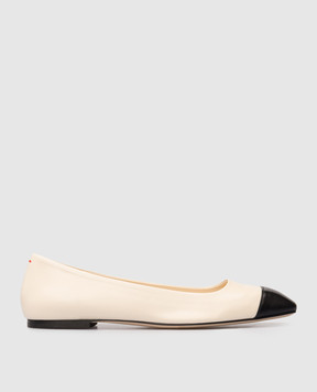 Aeyde Beige leather ballet flats Ida FL0676001045126