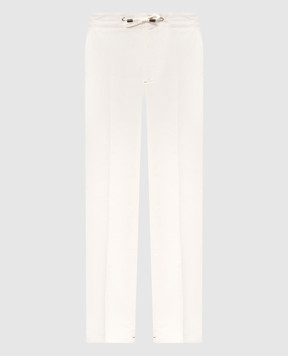 ISAIA Ivory corduroy pants with wool PNC053P9130