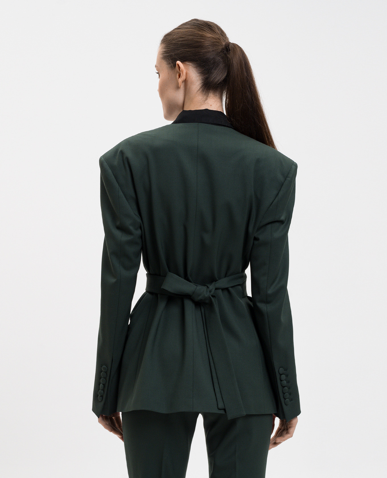 Green double-breasted wool jacket Jacob Lee 4
