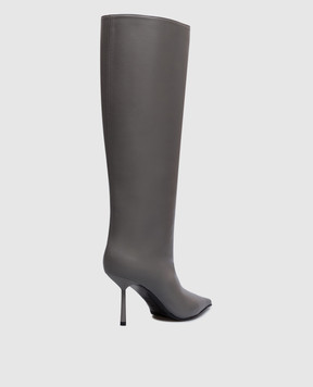 Le Silla Bella grey leather boots 4236C080BMPPGLM