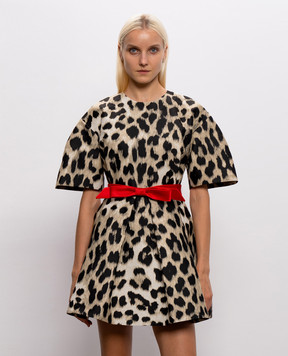 Givenchy Beige Cocoon mini dress with print BW231116VJ