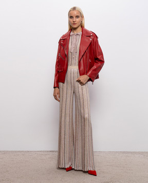 Missoni Beige pants with sequins DS26WI0HBK01J8