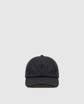 Peserico Gray wool and cashmere cap A36226C003358