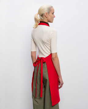 Max & Co Red apron with embroidery MCLPATRONI
