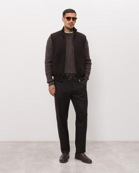 Agnona Brown wool pants T710U6YU1163
