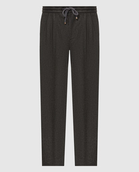 Brunello Cucinelli Dark green wool pants M038PE1710