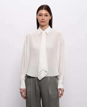Brunello Cucinelli Ivory silk blouse MP993M3A26