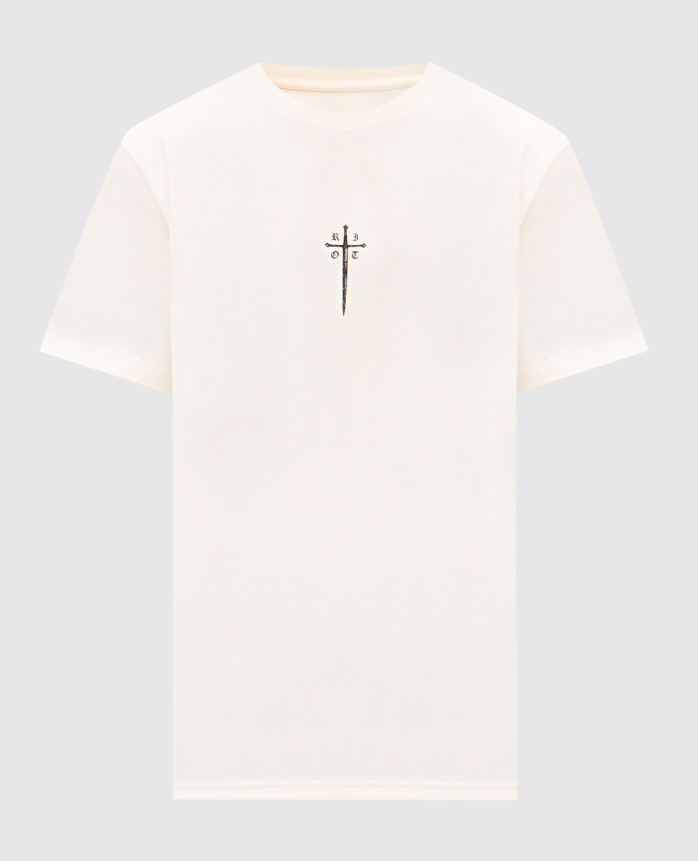 Beige T-shirt Trident Of Blades