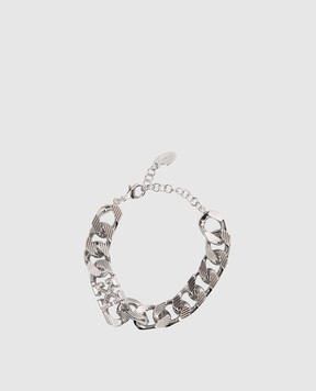 Off-White Silver chain bracelet with emblem OMOA10TC99MET001