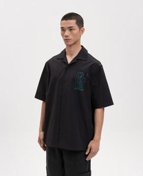 Off-White Black shirt with Double Arrow print 44XGG01FS26F001