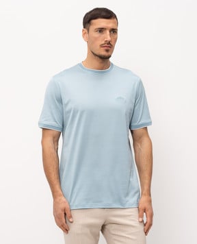Castangia dal 1850 Blue T-shirt with embroidery DMTSDM32S26