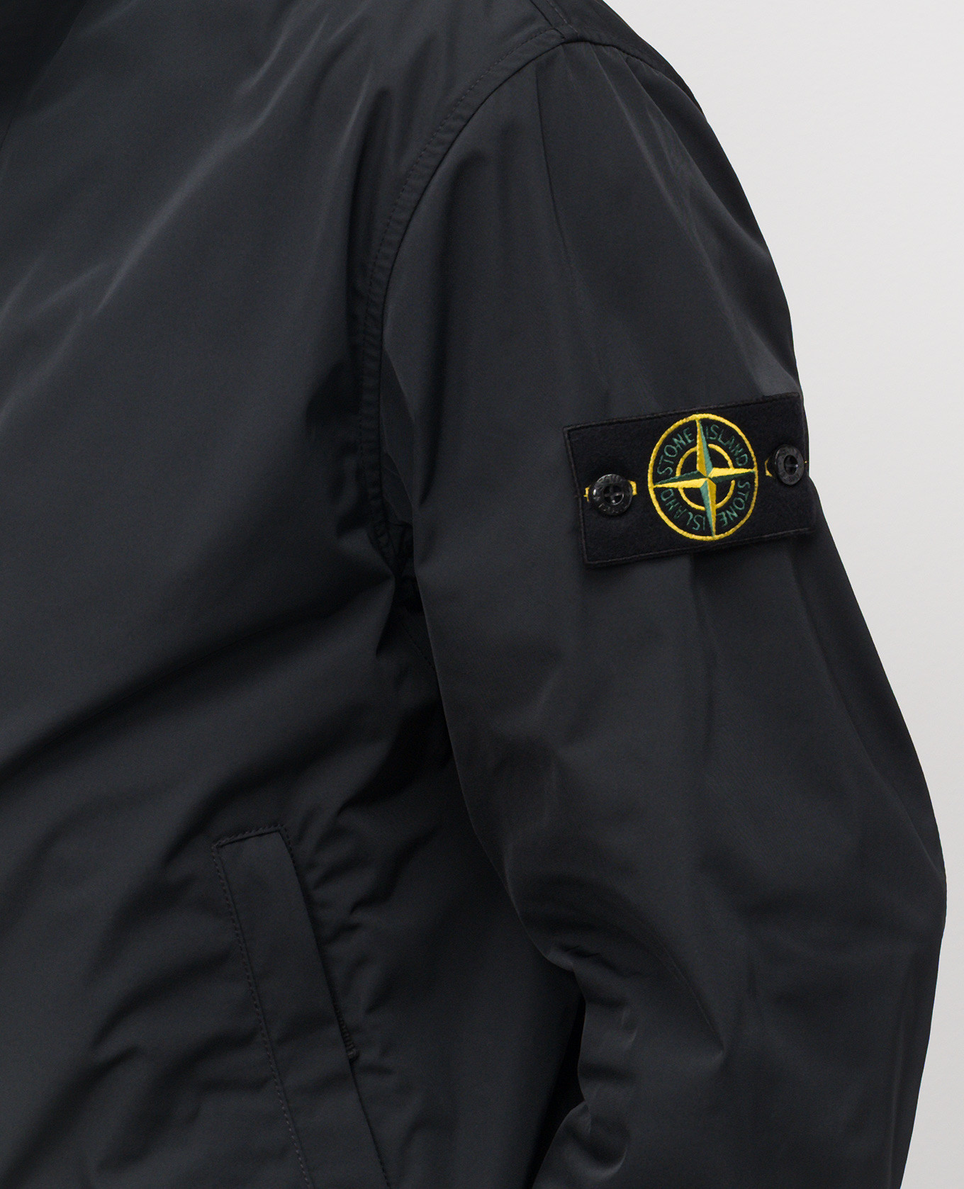 

Black jacket with logo Stone Island