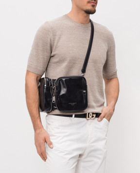 Dolce&Gabbana Black leather tote bag with logo BM2187AU996
