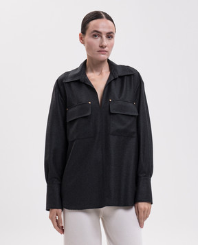 Agnona Gray wool shirt TD1202YU1142