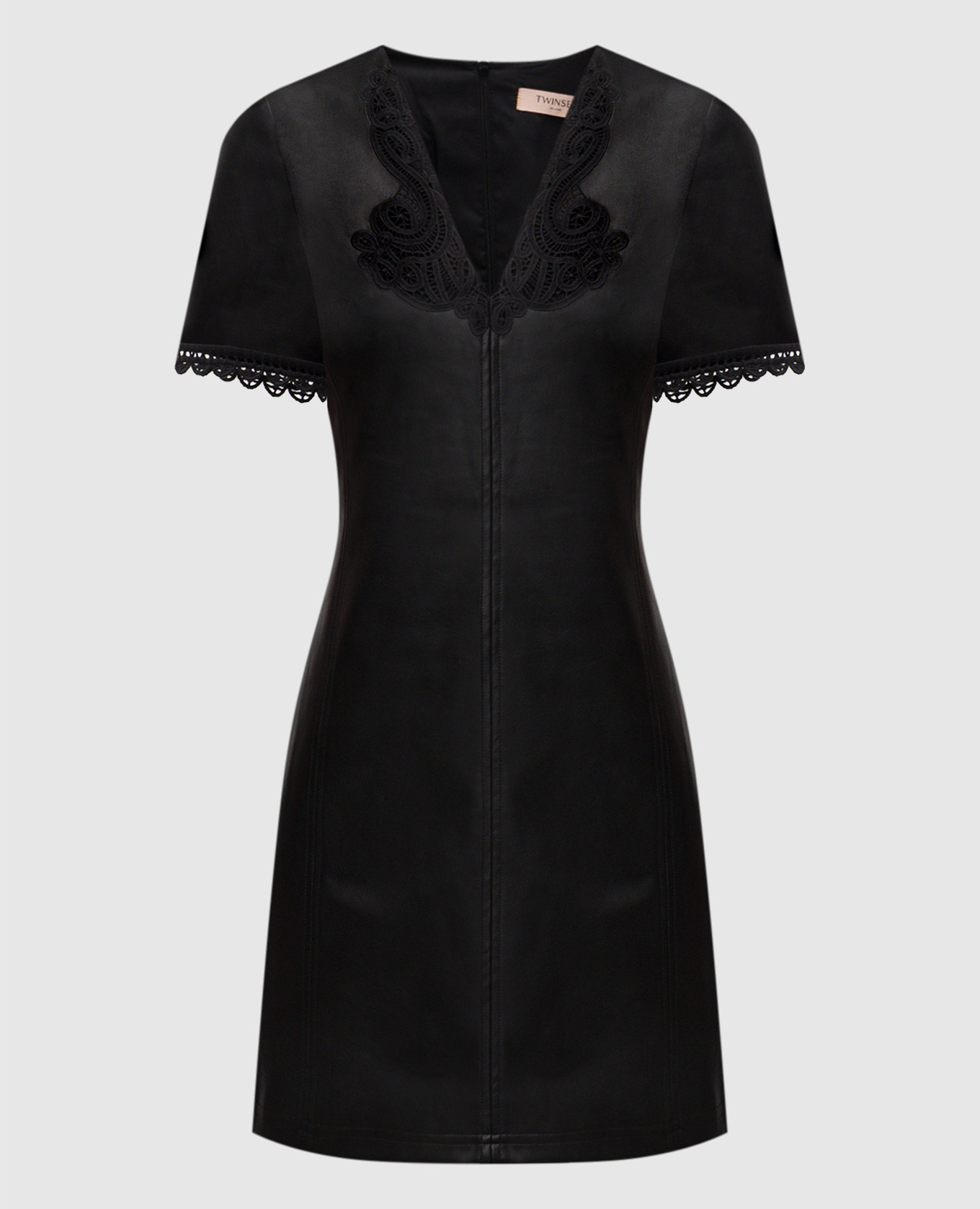 

Black mini dress with lace Twinset