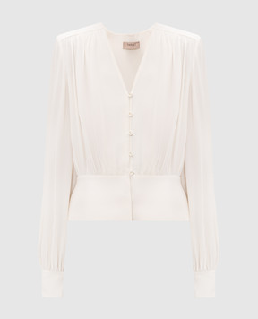 Twinset Ivory blouse with drape 262TP2434