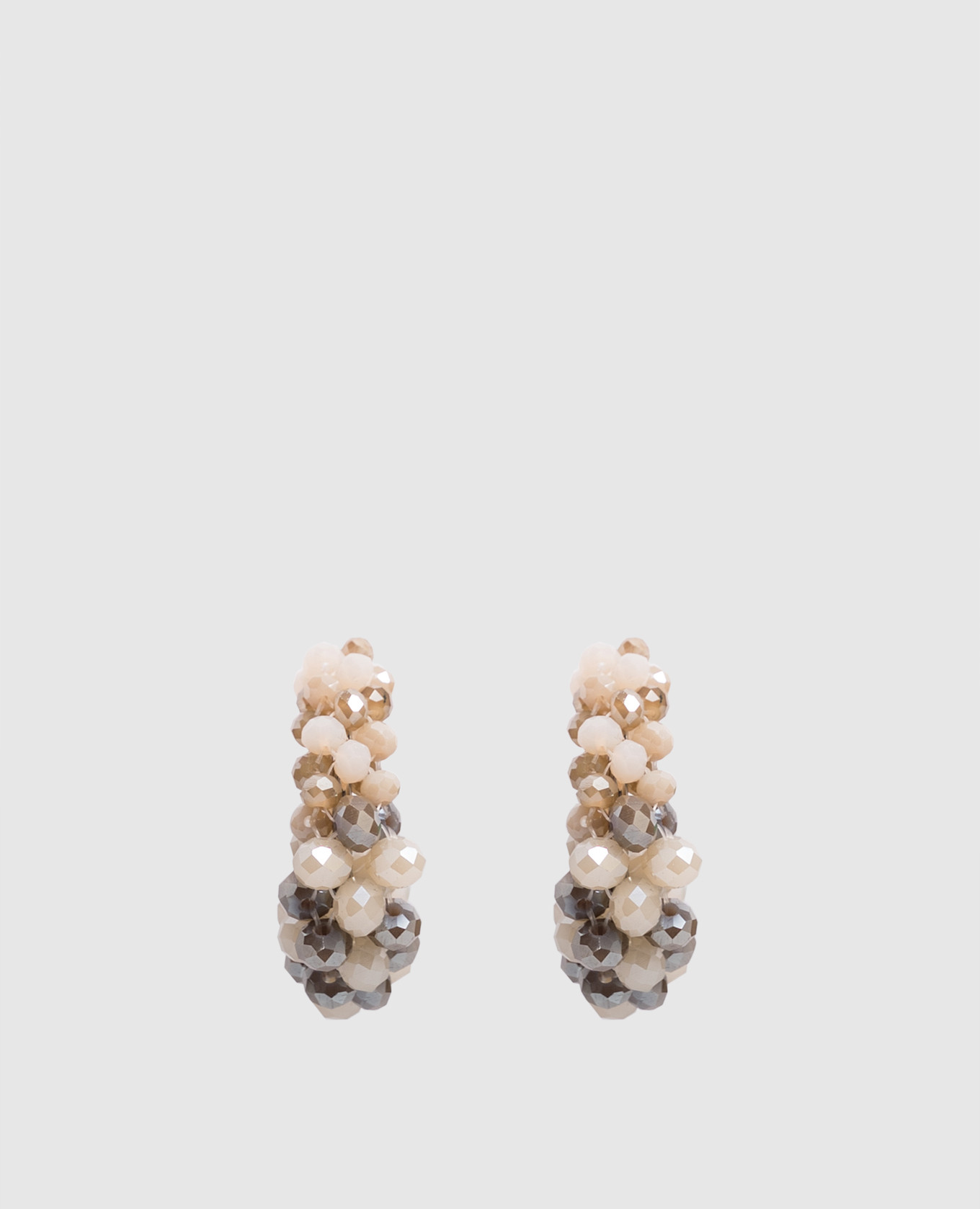 

Congo earrings with beads Peserico, Beige