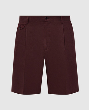 Dolce&Gabbana Burgundy linen shorts GW0MATFU4JB