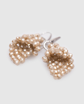 Peserico Beige petal-shaped earrings A35510C0CC783