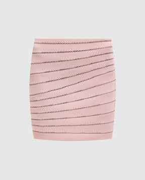 Balmain Pink mini skirt HF1LA695KK01