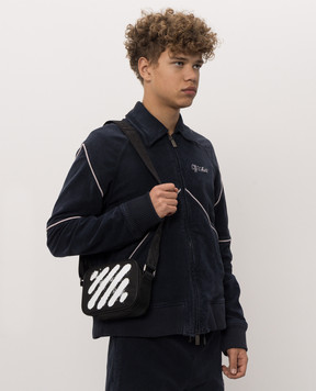 Off-White Black Diag Spray print bag OWMNQ18F26FB01