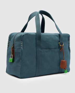 JW Anderson Blue Weekender travel bag with logo HB0771FA0484