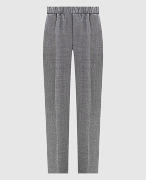 Peserico Gray wool pants A04072Z03359