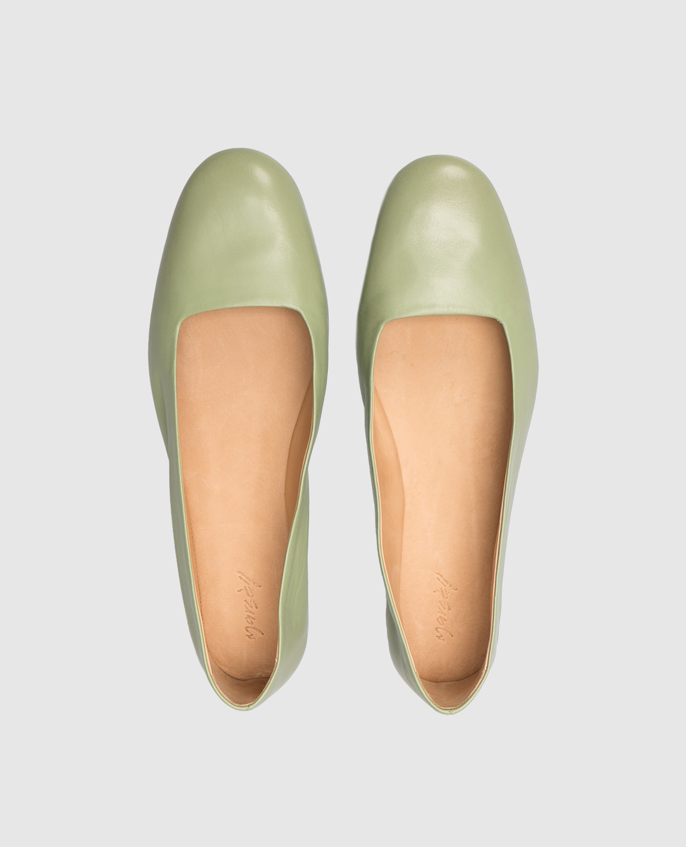 

Distesa green leather ballet flats Marsell
