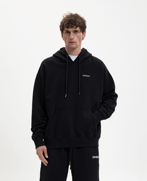 Off-White Black hoodie with Half Arrow emblem 44MBB085S26F00A