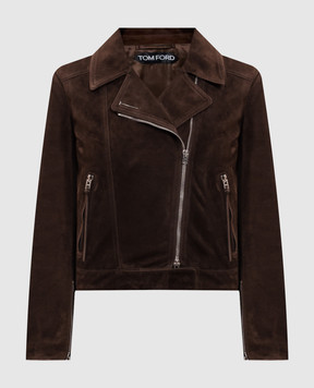 Tom Ford Brown suede leather jacket CSL798LEX417