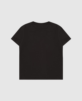 Moncler ENFANT Children's black T-shirt with logo print L19548C0000689AFV810