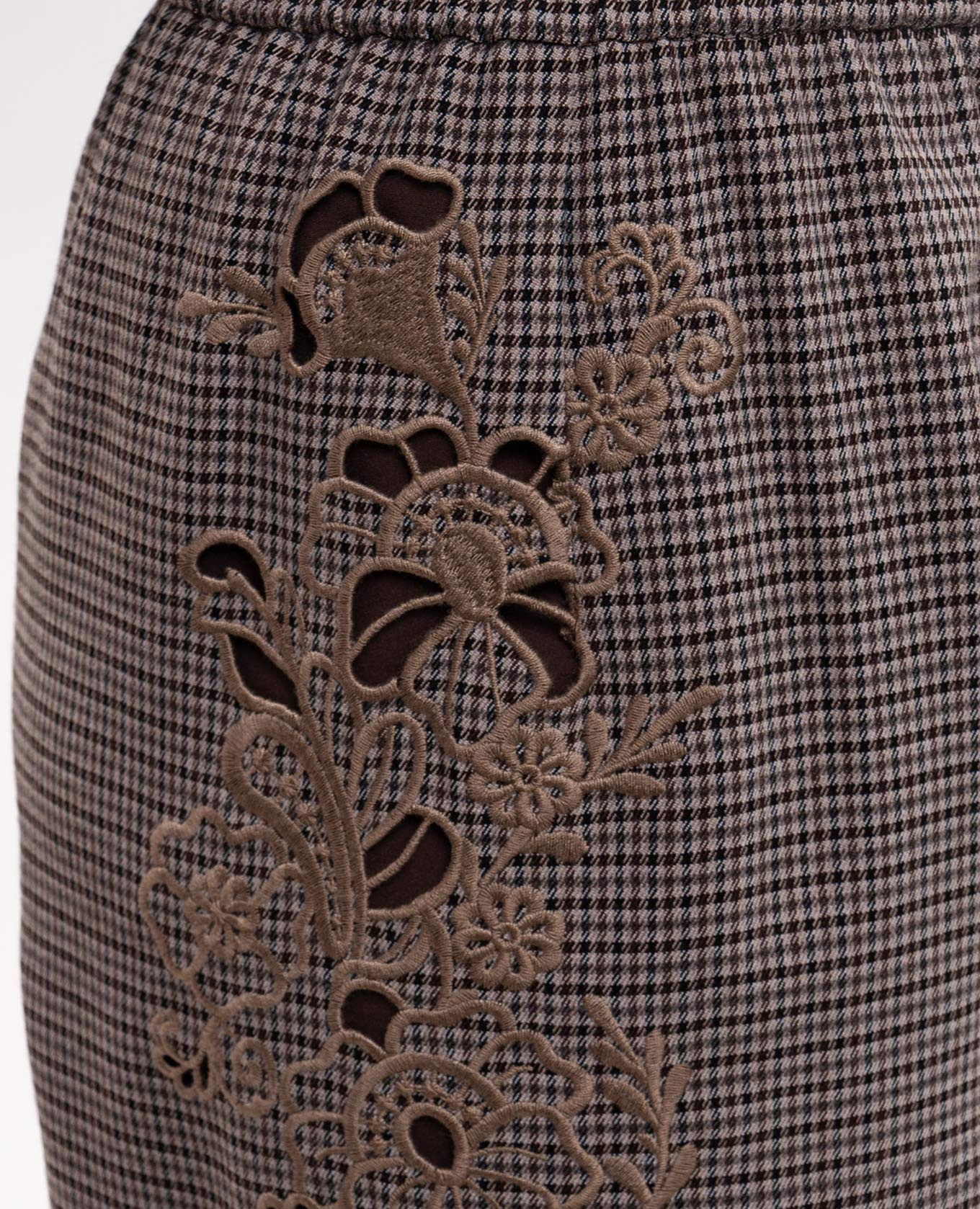 Brown wool trousers with embroidery Twinset 5