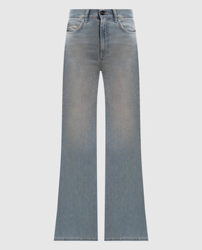 Dondup Blue flared jeans with logo patch DP619DFH331DJ31
