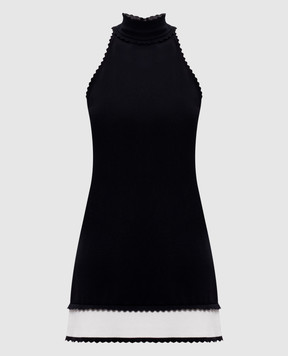 Twinset Black mini dress with logo 261TP3374