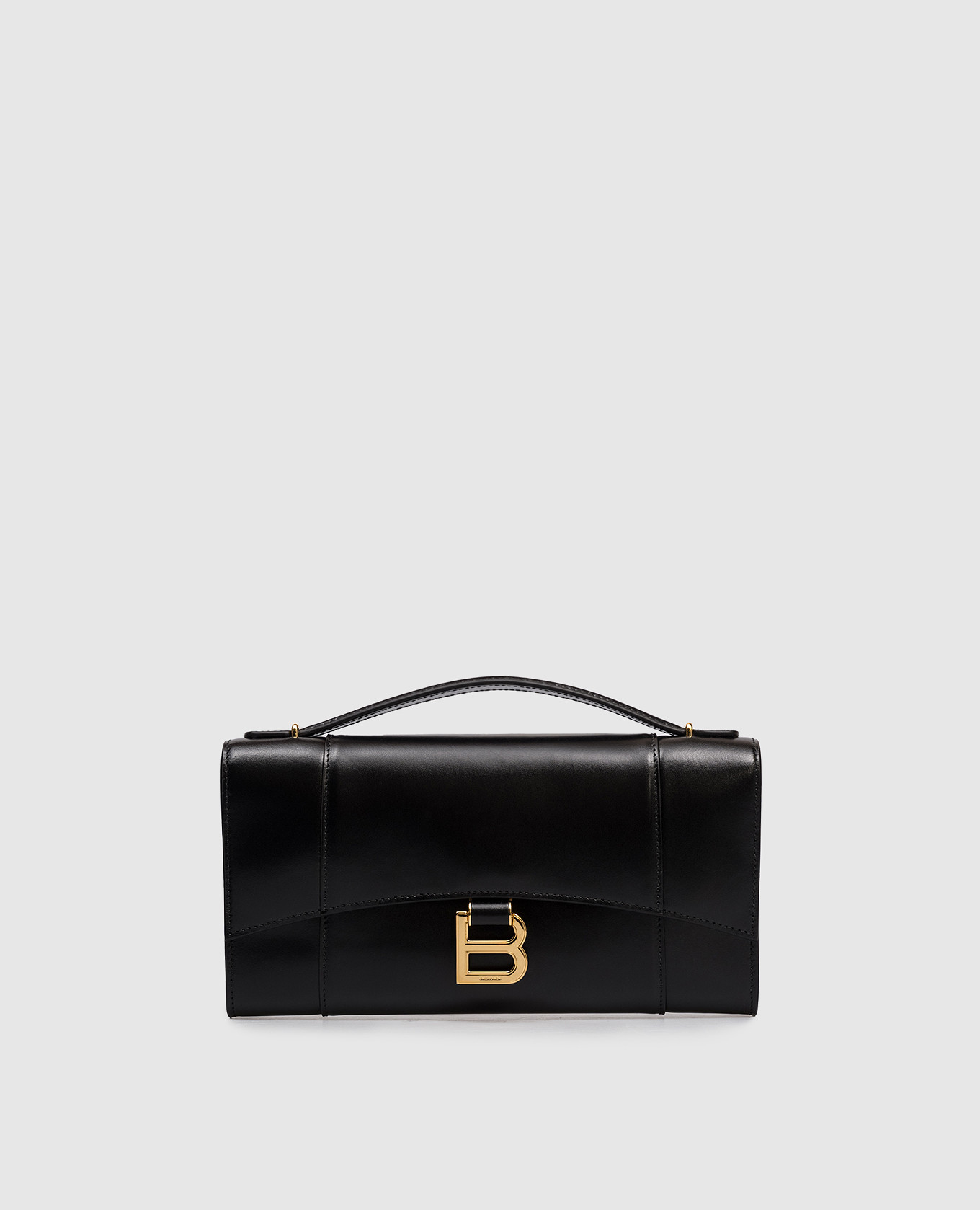 

Black leather Hourglass clutch Balenciaga