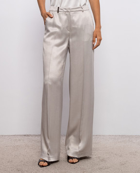 Peserico Beige pants with brand patch A0406701819