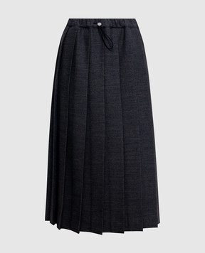 Fabiana Filippi Gray pleated skirt with wool GND216F345D985