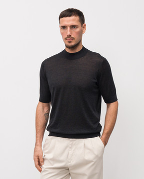 Brunello Cucinelli Gray T-shirt with silk MNB805404